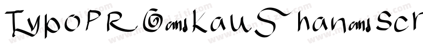 TypoPRO Kaushan Script字体转换